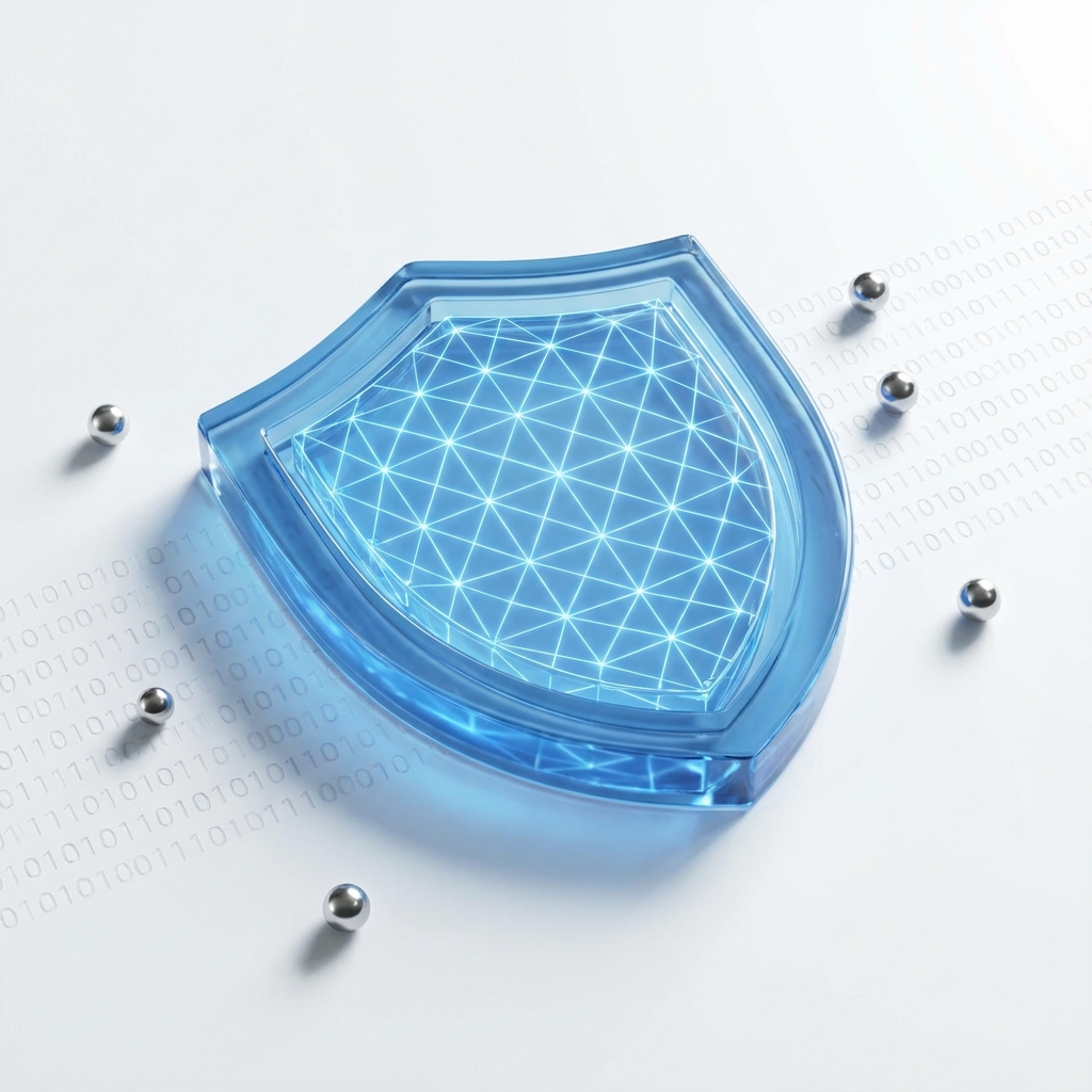 Abstract shield representing account and data protection